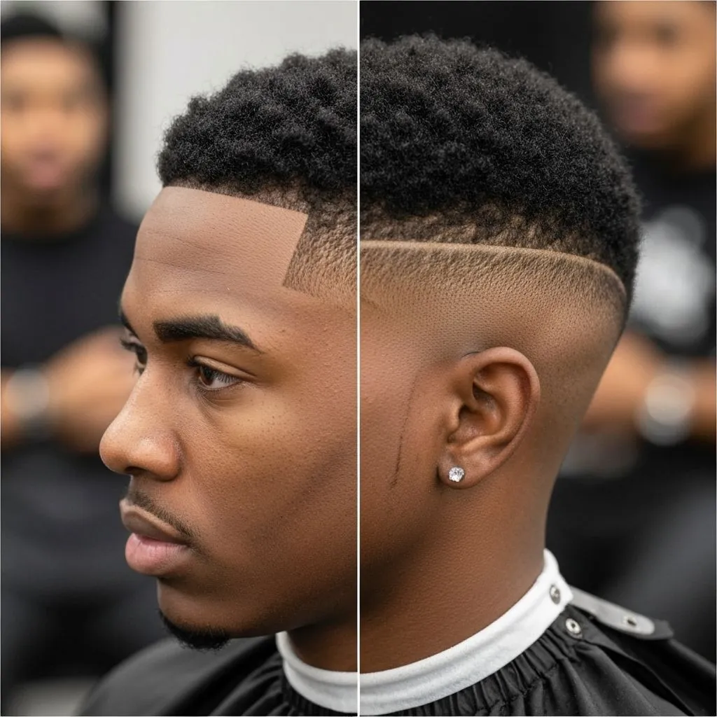 Precision skin fade haircut