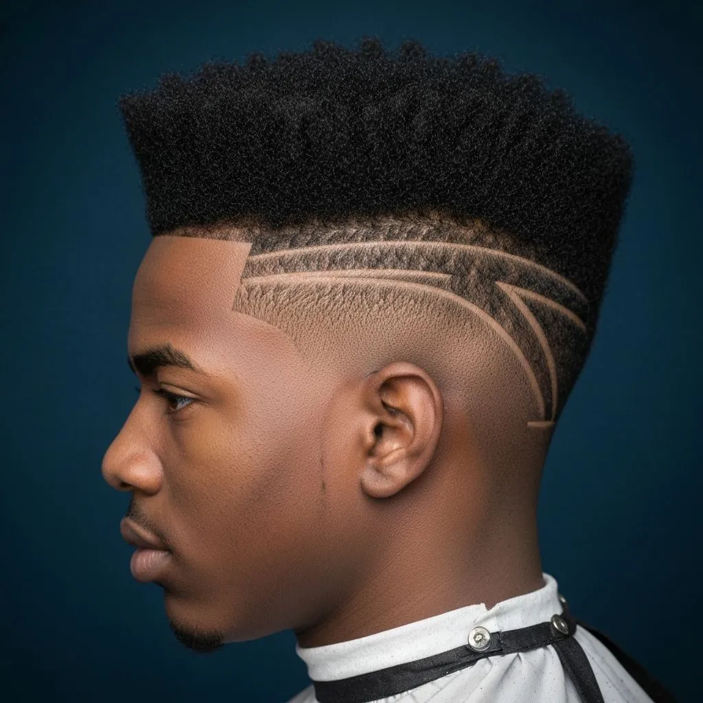 Creative high top fade design
